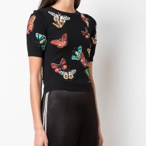 Alice + Olivia embroidered butterfly sweater